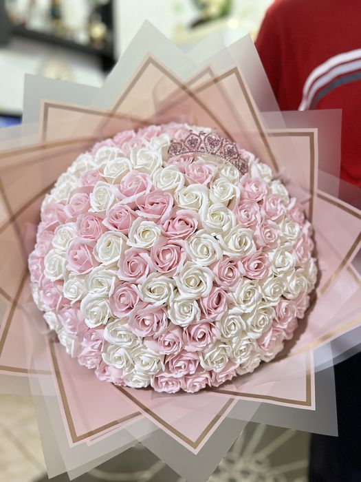 Buchet 101 trandafiri din sapun, parfumati