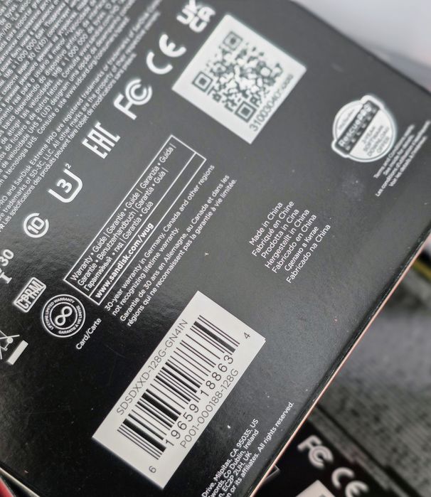 Card memorie SANDISK Extreme Pro 128GB SDXC. 4K UHD. Original