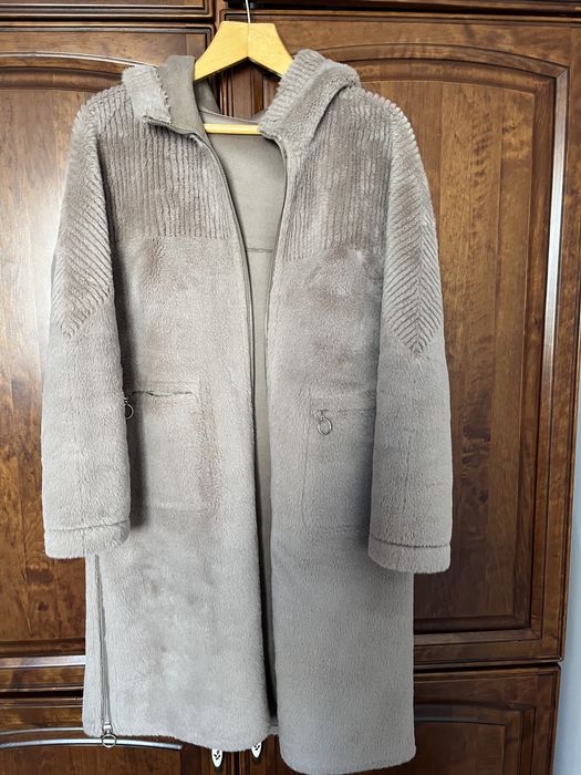 Дубленка бежевый 48