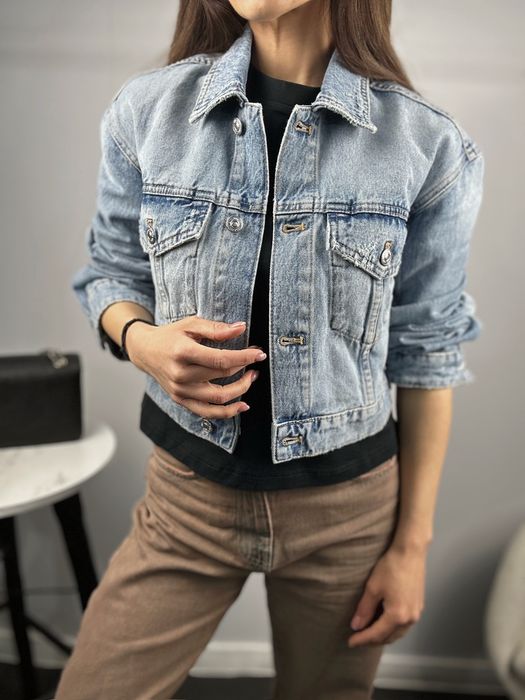 MANGO уникално дамско късо дънково яке