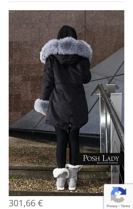 Сива камуфлажна парка с лисица