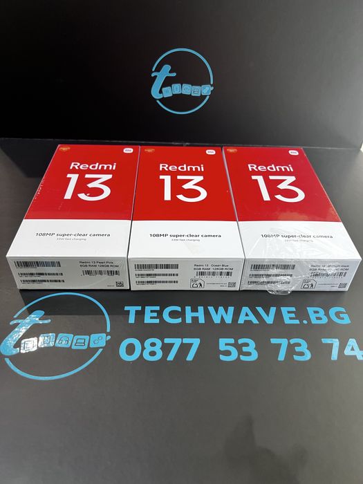 Redmi 13 128GB Pearl Pink, Ocean Blue, Midnight Black