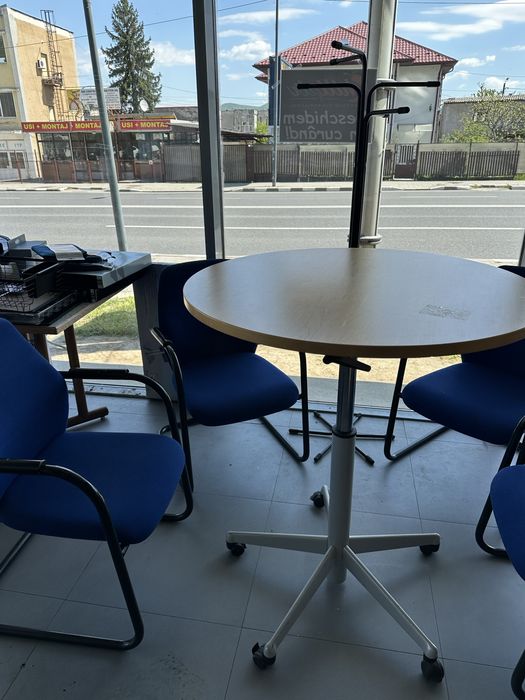 Set Mobilier Birou/Ședințe (Masă Reglabilă pe Înălțime + 4 Scaune) – Import Germania