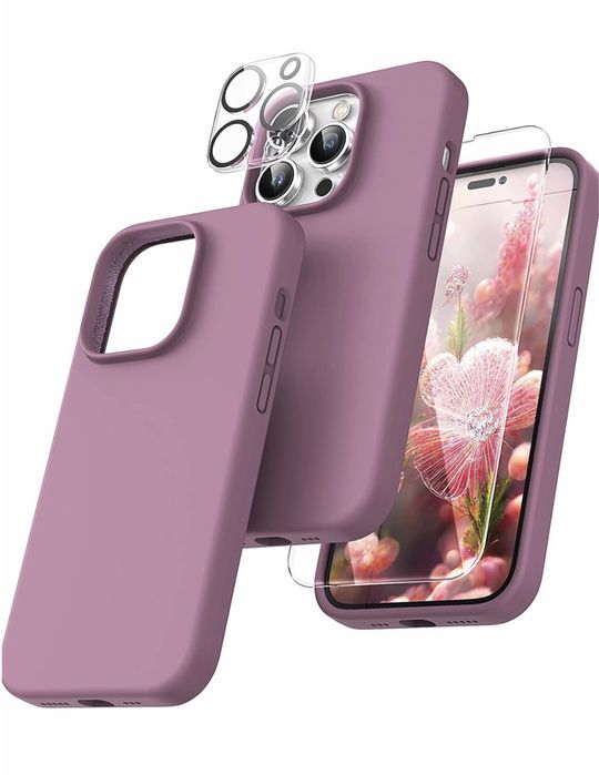 Iphone 14/15/16/PRO/MAX/PLUS Husa Ingen Case Alcantara + Folie Sticla
