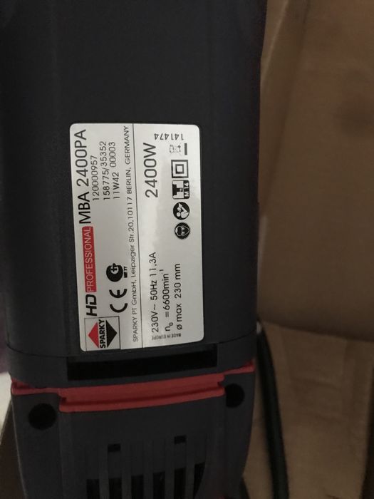 Ъглошлифовъчна машина MBA 2400 PA