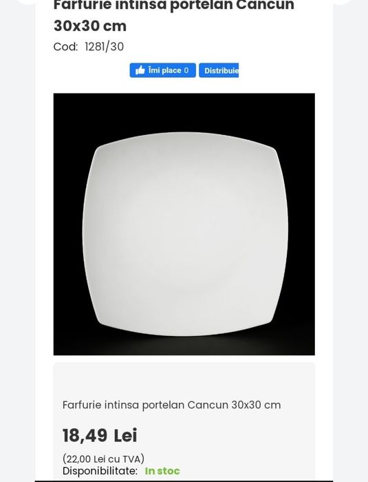 Farfurii 30 cm porțelan Apulum superbe calitate