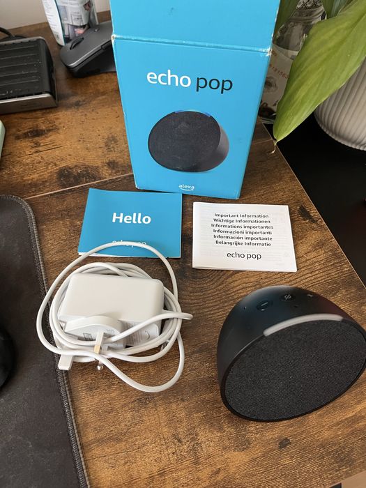 Amazon Echo Pop – Boxă inteligentă cu Alexa – Sunet de calitate - ca nouă