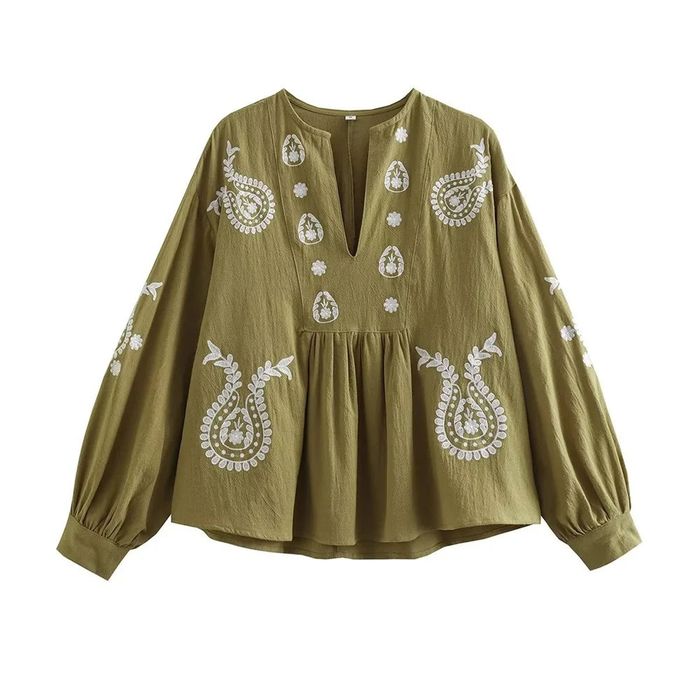 Льняная блуза ZARA