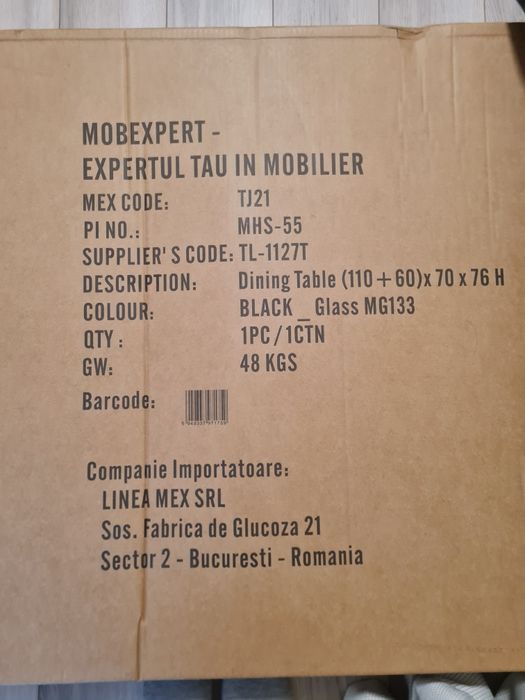 Vând  masa  in sticla  neagra diario in Bucuresti