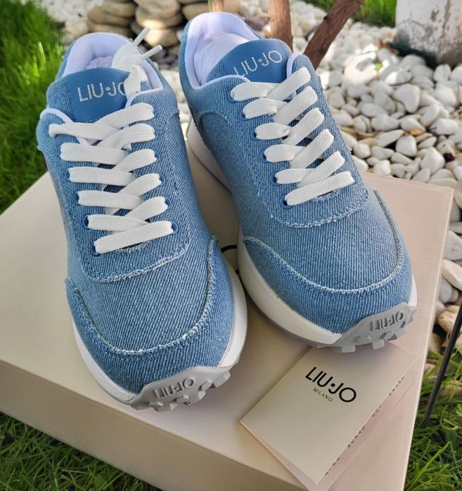 LIU JO LOLO 18 нови сини сникърси деним