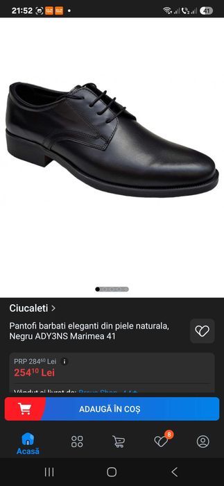 Pantofi 37 NOI nepurtati barbati piele naturala la jumatate de pret