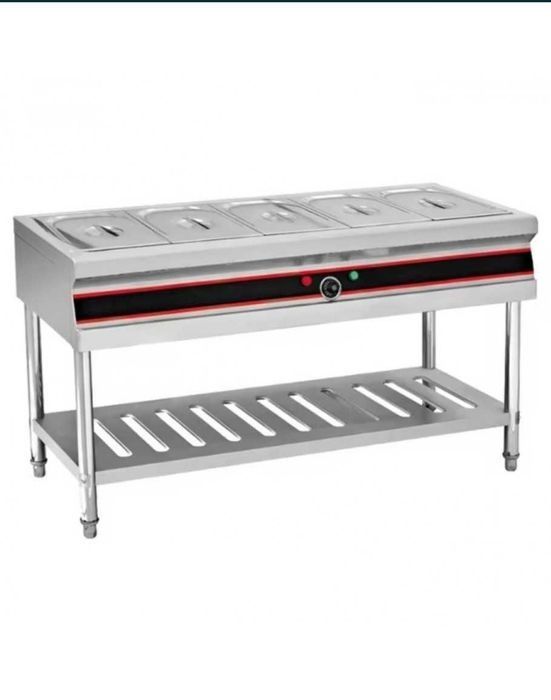 Бен мари топла витрина на крака 5 гастронорми Професионална Чисто ново