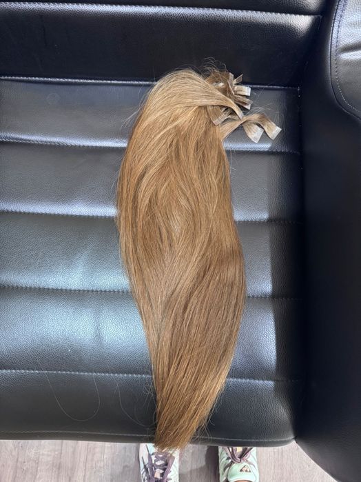 Коса на стикери естествена