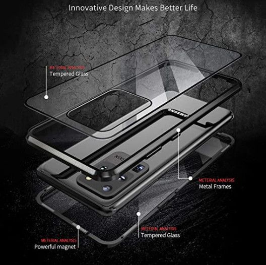 Husa Samsung Galaxy S20 , Magnetica 360 Negru, Perfect Fit