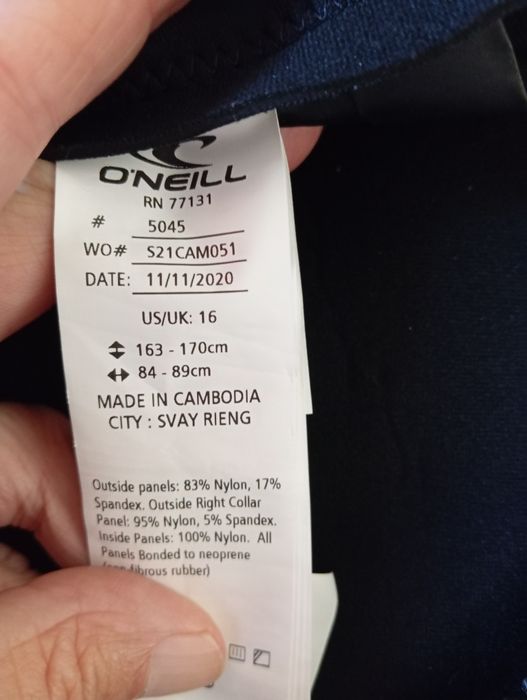 O'NEILL reactor 2 shorty, costum de neopren ,163-170cm,