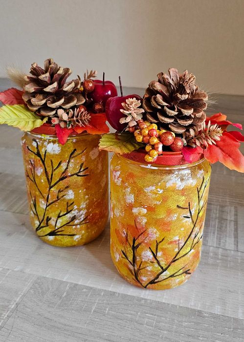 Рисувани буркани за декорация