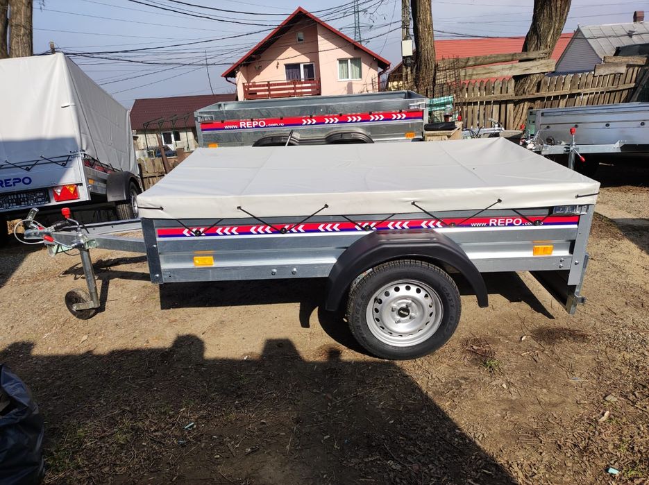 Vand remorca cu 1 axa sau 2 axe 750 kg noua, in Jud Galati