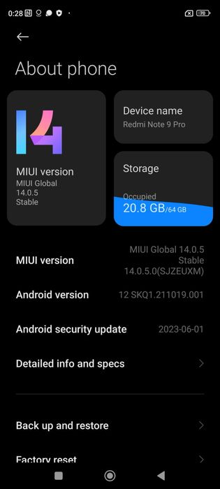 Xiaomi Redmi Note 9 Pro 64GB / 6GB RAM