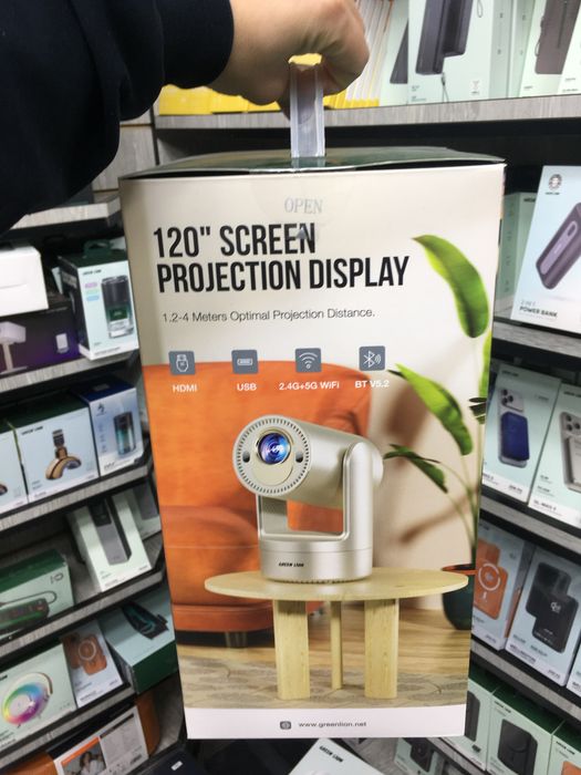 4K Portable портативный проектор green lion