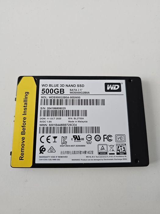 SSD Sata WD BLUE 500GB 3D Nand 2.5"