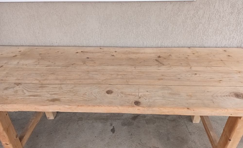 Masa lemn 2,45 lung,75 cm lat și 83 cm înălțime