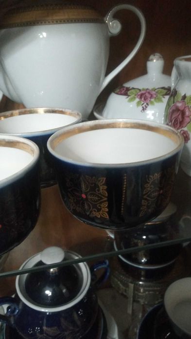 Сервиз фарфор кобальт ссср