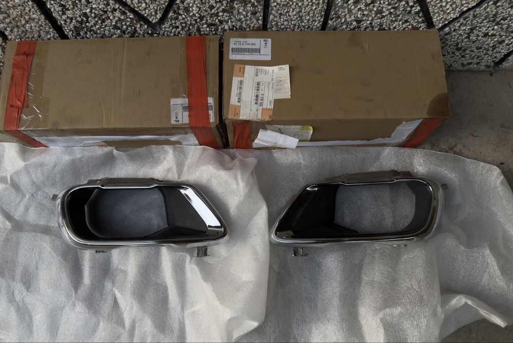 Употребявани хромирани ауспусни накрайници за BMW X7 G07 / BMW X5 G05