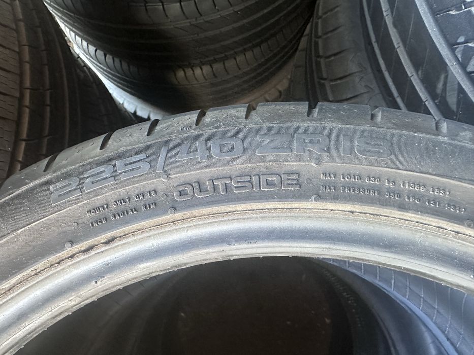 2 броя летни гуми Nokian 225/40/18 dot4821 6.5мм грайфер