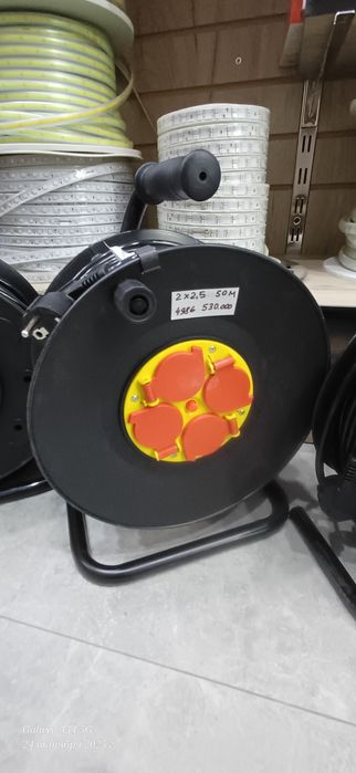 Удлинитель на катушке 2х2,5 50м