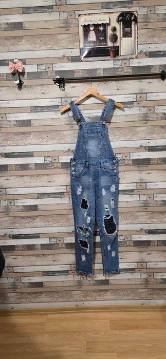 Дамски дънков гащеризон S-(x-562)