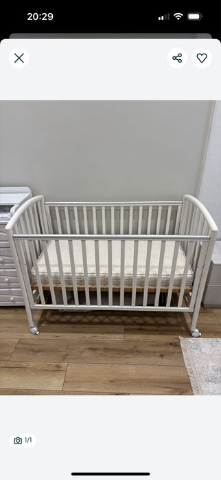 Продаю кровать с матрасом 10000 тг