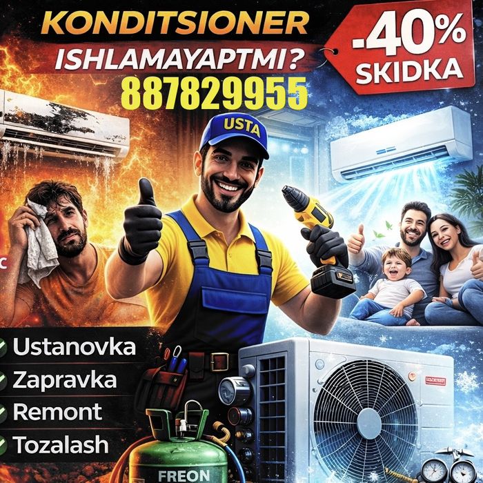 Konditsioner ustanovka kansaner remont кондитционер установка ремонт
