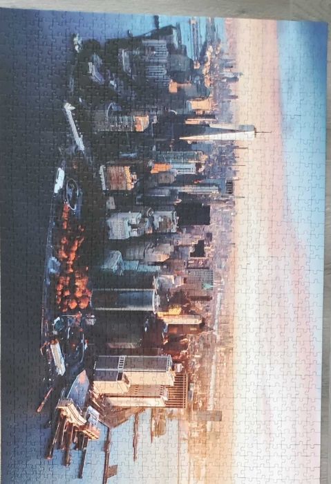 Пъзел на Санторини, нощен Париж и Манхатън  1000 части