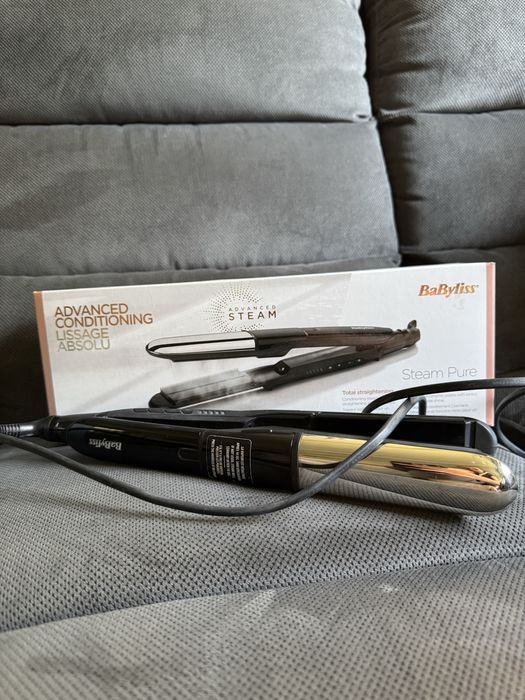 Placa de păr BaByliss cu aburi 2 in 1 Steam Pure