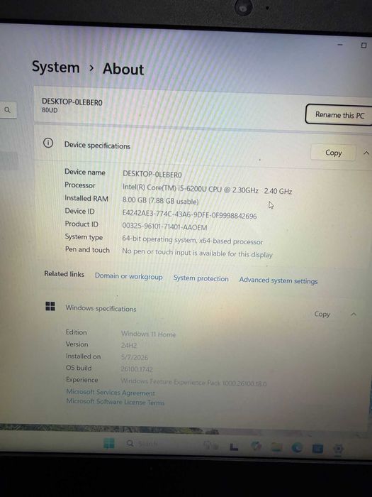 Laptop Gaming Lenovo Ideapad 110-Intel Core i5 2.7Ghz-8Gb Ram-Radeon R5 Windows  11