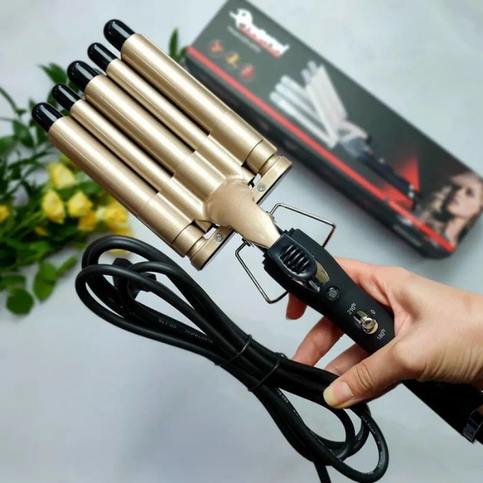 Ретро преса с пет цилиндъра Gemei / Входящо напрежение – 220V; Мощност – 45 W; Керамично покритие;