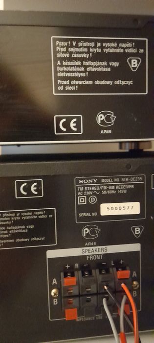 Amplituner și cd player Sony