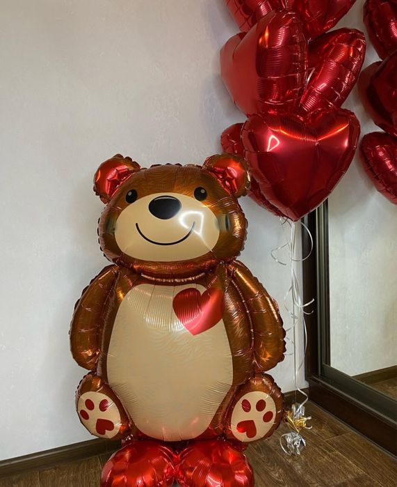 Гелевые красные сердца по 990 тг