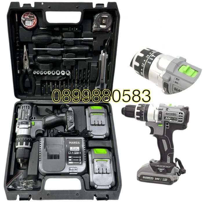 Акумулаторен ударен винтоверт 24V 4.0Ah Hawek