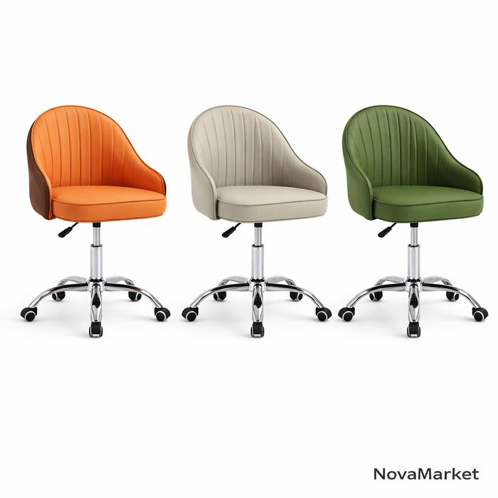 Кресло офисное поворотное JH-904 с колесами, мягкое сиденье