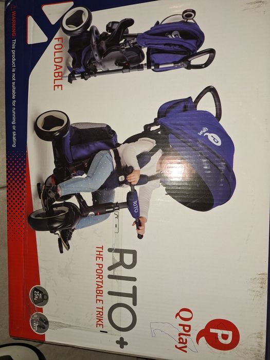 Tricicleta pliabila Qplay Rito PLUS Albastru