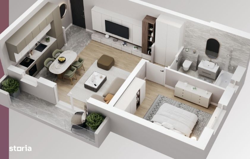 Apartament Nou cu 2 Camere in Giroc | AC | Parcare Inclusa, Incalzire