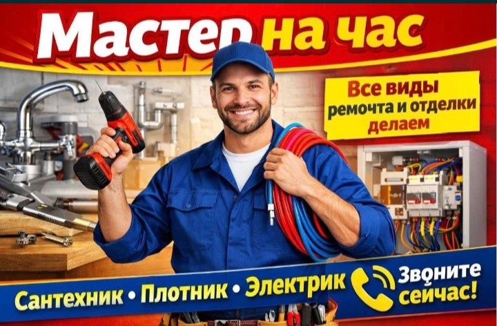 Плотник. Муж на час.Мастер на все руки Астана 24/7