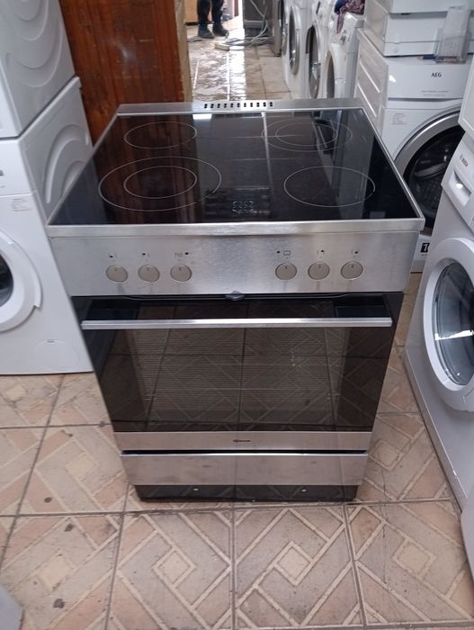 Иноксова свободно стояща печка с керамичен плот Gram 2 години Гаранция