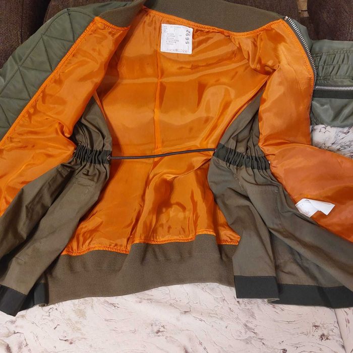 Sacai Jachetă bomber din nailon cu fermoar