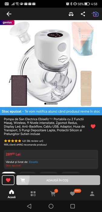 Pompa de San Electrica Ebisellz Portabila