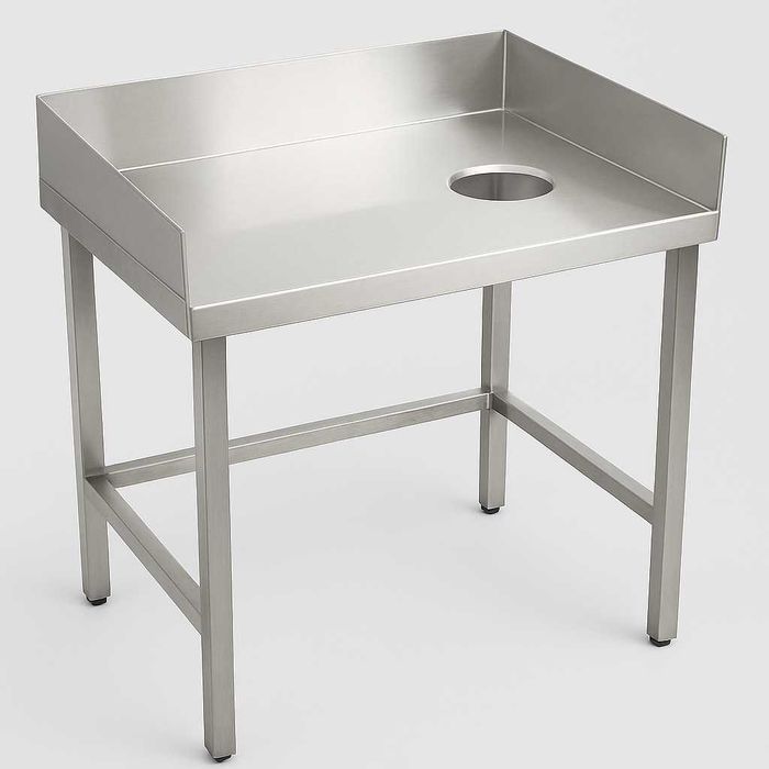 стол для отходов стол для чистки рыбы и др сто нержавейка разделочный