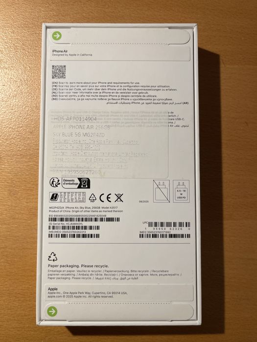 Iphone 17 air - Sky Blue