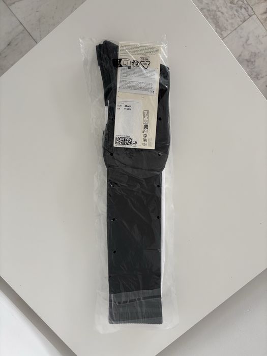 Șosete sport lungi H&M Move – 2 perechi, alb/negru, mărimea 43–45, noi