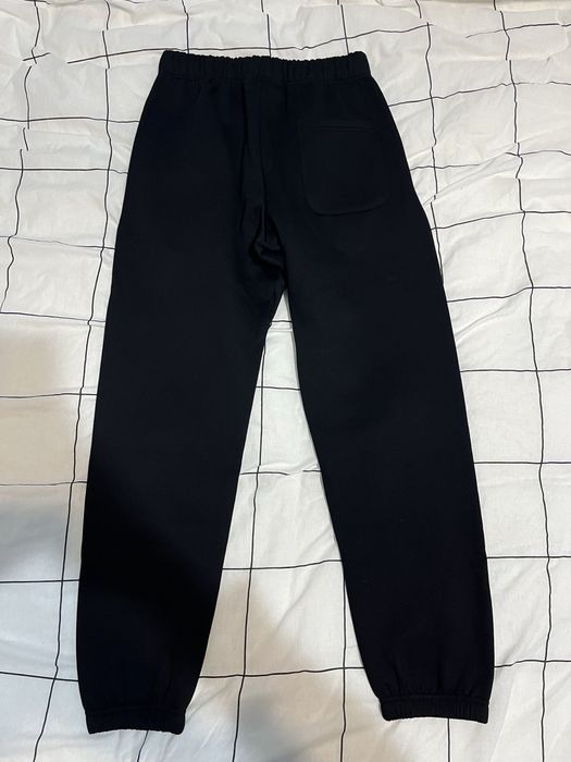 Pantaloni de trening essentials negru-alb
